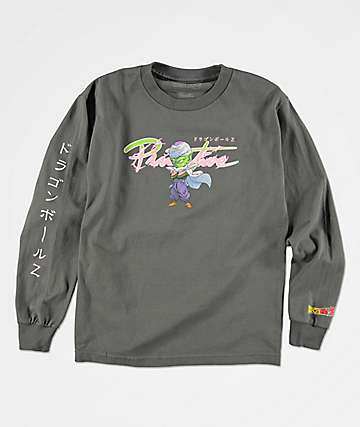Primitive x Dragon Ball Z Boys Nuevo Piccolo Charcoal Long Sleeve T-Shirt