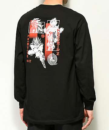 Primitive x Dragon Ball Z Collage Black Long Sleeve T-Shirt