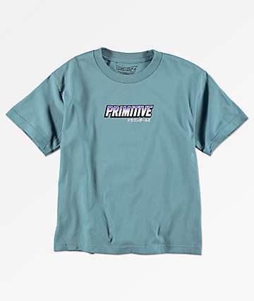 Primitive x Dragon Ball Z Frieza Mecha camiseta azul para niños
