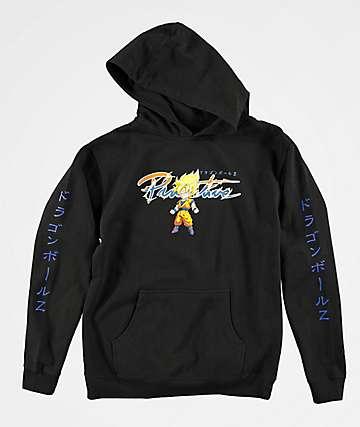 Primitive x Dragon Ball Z Nuevo Super Saiyan Goku sudadera con capucha negra para niños