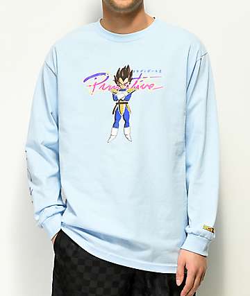 Primitive x Dragon Ball Z Nuevo Vegeta Blue Long Sleeve T-Shirt