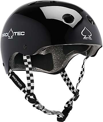 Pro-Tec Classic Black & Checkered Skate Helmet