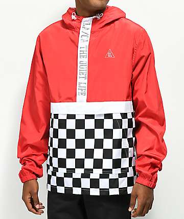 Quiet Life City Limits Red Checkered Windbreaker Jacket