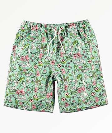 RIPNDIP Lord Nermal shorts de baño con estampado floral verde
