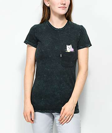 RIPNDIP Nermcasso camiseta con lavado mineral de color aqua