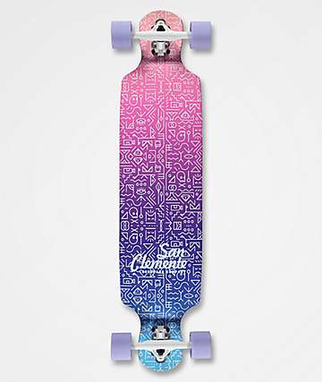 San Clamente Tribal 39" Double Drop longboard completo