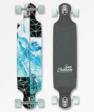San Clemente Broken Glass 39" Drop Through longboard completo