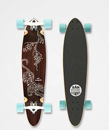 San Clemente Tiger Lily 34" Pintail longboard completo