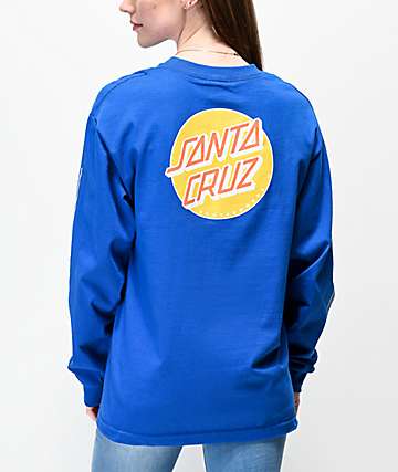 Santa Cruz Other Dot Striped Royal Blue Long Sleeve T-Shirt