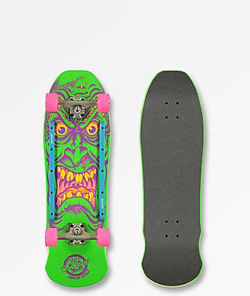 Santa Cruz Roskopp Face 9.5" Green Cruiser Complete Skateboard