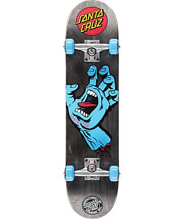 Santa Cruz Screaming Hand Black 7.5" Skateboard Complete