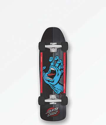 Cruiser Skateboards Zumiez Santa Cruz Screaming Hand Metal Stripe 9 35 Cruiser Complete Skateboard