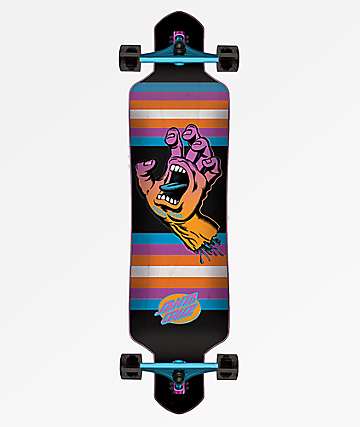 Santa Cruz Screaming Hand Neon Drop Through 41.0" Longboard Complete
