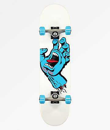 Santa Cruz Screaming Hand White 7.5" Skateboard Complete