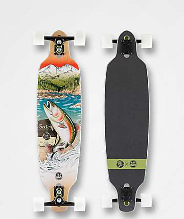 Sector 9 x Salty Timbers Tackle Fractal 36" Drop Through Longboard Complete