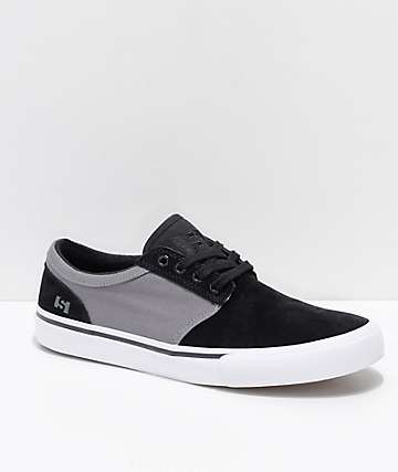 State Elgin zapatos de skate de lienzo y ante en negro y estaño