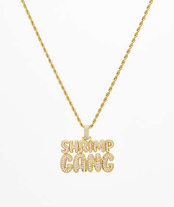 Supreme Patty x The Gold Gods Diamond Shrimp Gang Script Pendant Chain