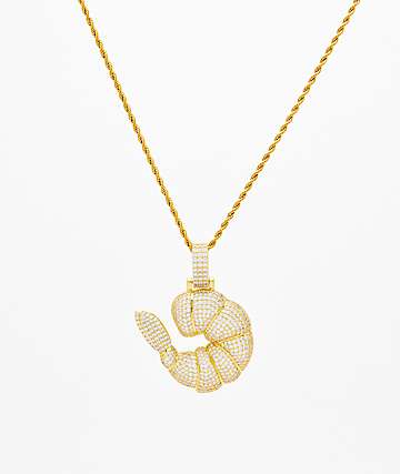 Supreme Patty x The Gold Gods Large Diamond Shrimp Pendant Chain