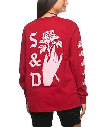 Swallows & Daggers Hand Picked Roses Red Long Sleeve T-Shirt