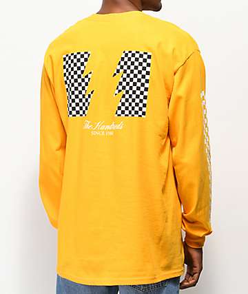 The Hundreds Checkered Flag camiseta amarilla de manga larga