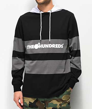 The Hundreds Ridge camiseta de manga larga con capucha negra