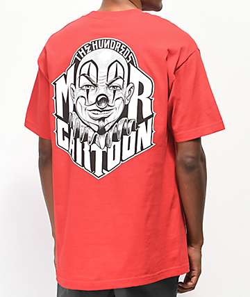 The Hundreds x Mr. Cartoon Clown camiseta roja con bolsillo