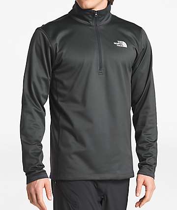 The North Face Glacier Quarter Zip Grey Tech Fleece Sweatshirt