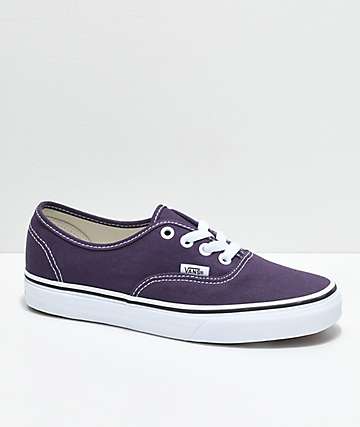 Buy 1 Get 1 50% Off | Zumiez Vans Authentic Nightshade & White Skate Shoes
