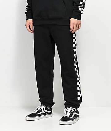 vans sweatpants checkered