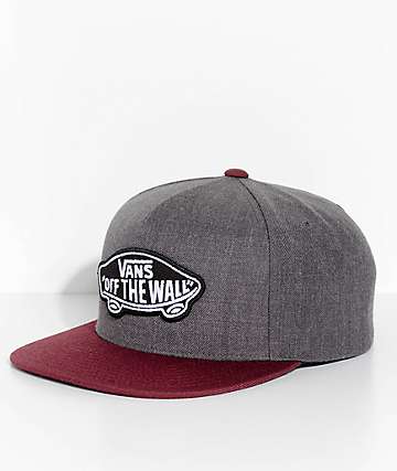 Vans Classic Patch Heather Black & Port Snapback Hat