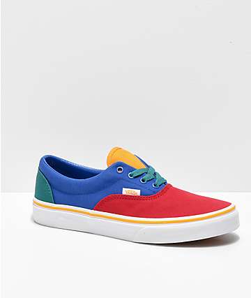 blue green and red vans