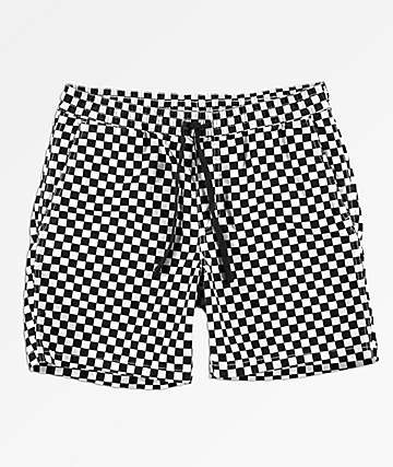 Vans Clothing Zumiez - vans range checkerboard black white shorts