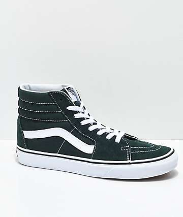 Vans Sk8Hi Scarab Green White Skate Shoes Vans Sk8Hi Scarab Green White Skate Shoes