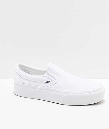 vans slip on plataforma cuadros