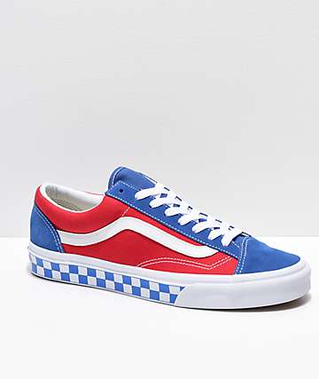 Vans Style 36 BMX Red, White & Blue Checkerboard Skate Shoes