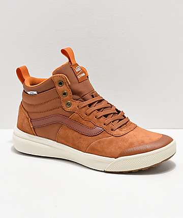 vans ultrarange hi mte peat black shoes