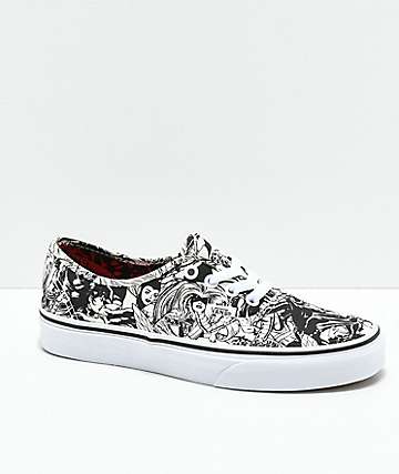 Vans x Marvel Authentic Marvel Women zapatos de skate en negro y blanco