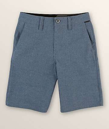 Volcom Boys Frickin Surf N Turf Static Deep Blue Hybrid Shorts