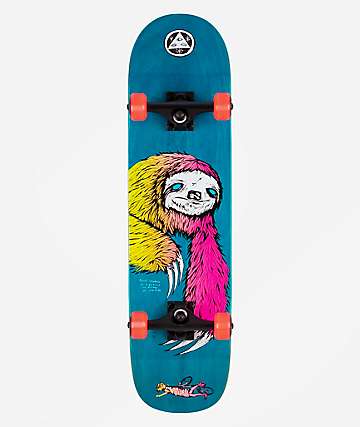 Welcome Sloth On Bunyip Blue 8.0" Skateboard Complete