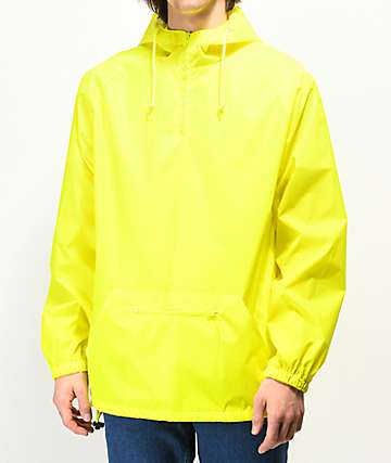 Zine Glo Reflective Yellow Anorak Windbreaker Jacket
