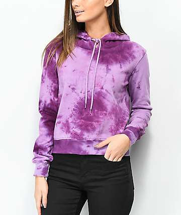 Zine Kahleah sudadera con capucha con efecto tie dye morada