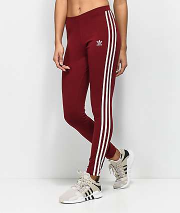 burgundy adidas womens outfit