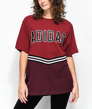 adidas trefoil t shirt burgundy adidas trefoil t shirt burgundy
