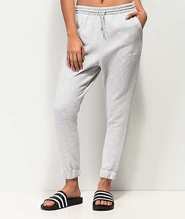 light grey adidas track pants