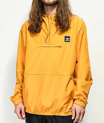 adidas hip packable jacket yellow