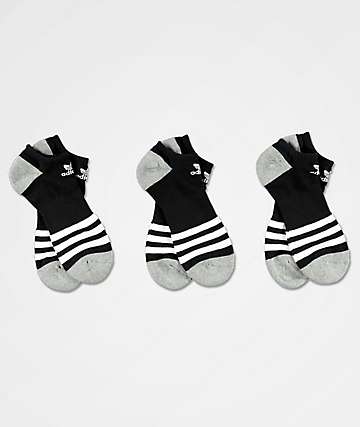 adidas Roller paquete de 3 calcetines invisibles negros, blancos y grises