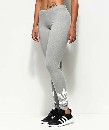 adidas dark grey heather leggings