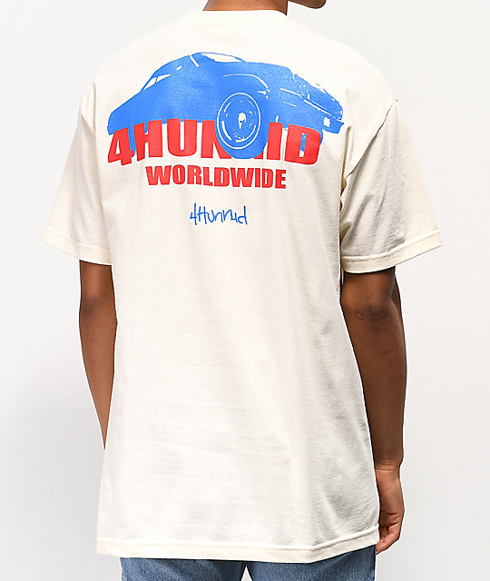 4Hunnid Worldwide Cream T-Shirt | Zumiez