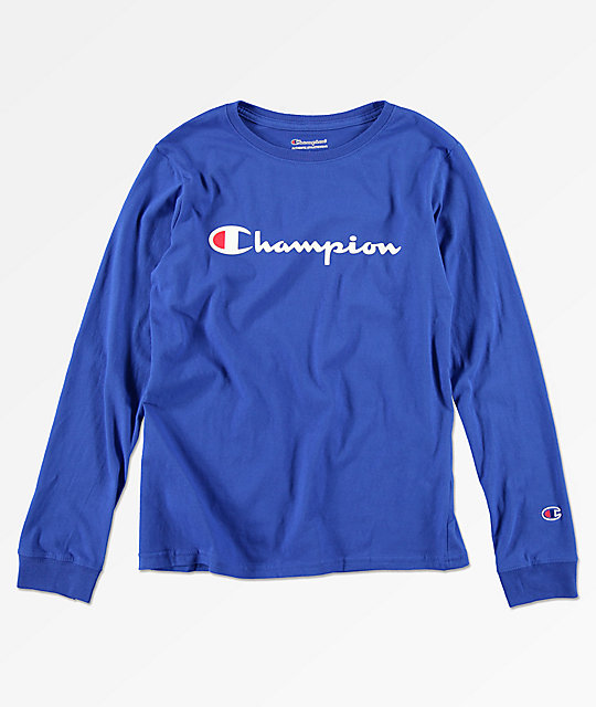 champions blue shirt