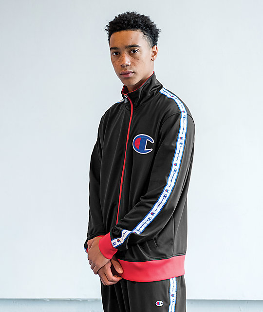 black champion windbreaker